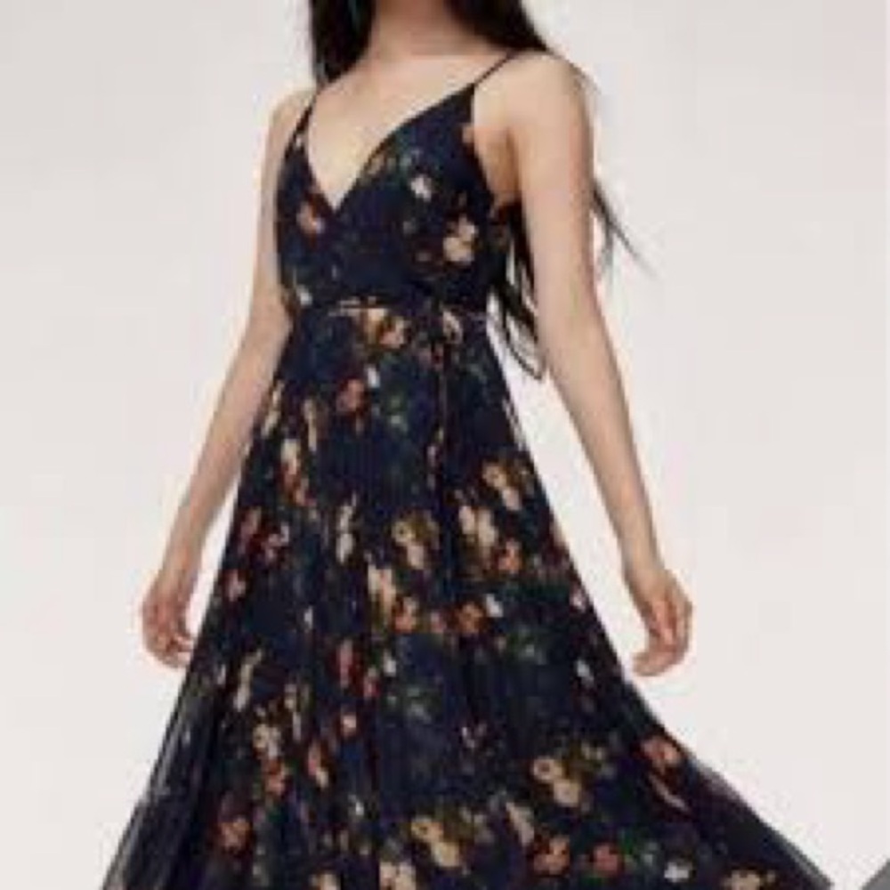 Aritzia poppy wrap tie dress